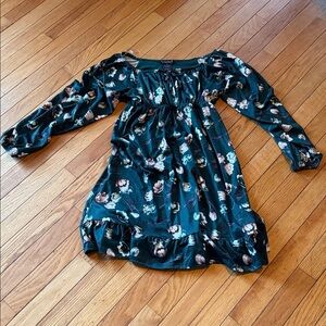 Xhilaration Teal Floral Dress